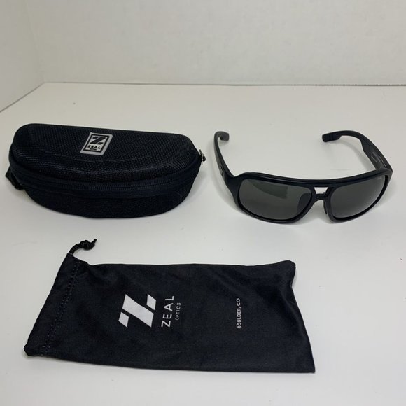 ZEAL OPTICS "THE BRODY" MATTE BLK/POLARIZED SUNGLASSES. - Picture 1 of 10